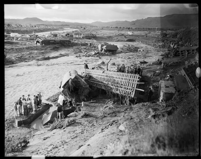 Banks of the Whangaehu Stream at the scene of the railway disaster at Tangiwai