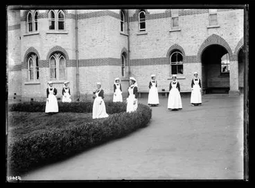 Image: [Staged portrait of female attendants, Avondale Lunatic Asylum]