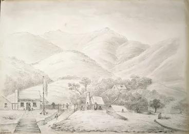 Image: [Mantell, Walter Baldock Durrant] 1820-1898 :Akaroa. 22 Jan., 1849.