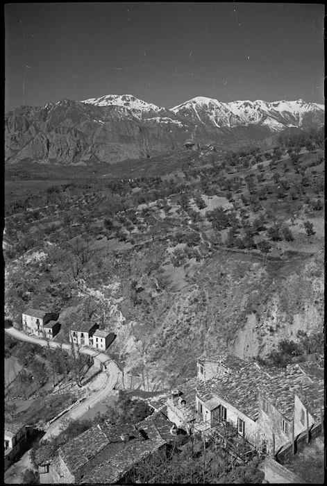 View of the country seen from the castle overlooking the village of Cerro, Italy - Photograph taken by George Kaye
