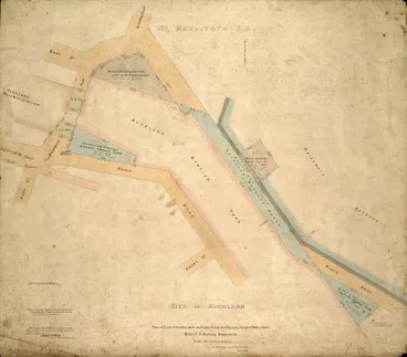 Image: City of Auckland. Plan of land to be taken under the Public Works Act (adjoining Auckland station yard) by the N. Z. Railway Department