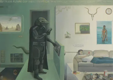 Image: Reptilian Future Cop Indoctrination