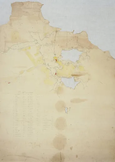 Map of Bay of Islands showing allotments Image: Map of Bay of Islands showing allotments