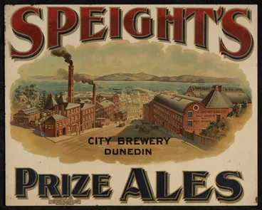 Image: J Speight & Co. Ltd: Speight's prize ales. City Brewery Dunedin. Meyercord Co., Chicago, signs. Rae, Munn & Gilbert agents, Melbourne [1900s]