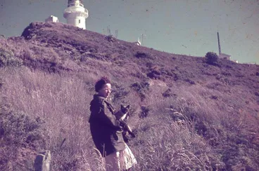 Image: Slide: Ventris Williscroft and Siamese cat