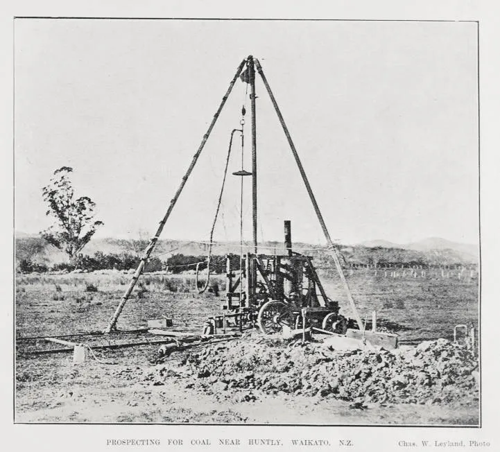 PROSPECTING FOR COAL NEAR HUNTLY, WAIKATO, N.Z.