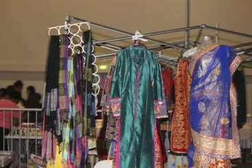 Image: Sari on display at Diwali.