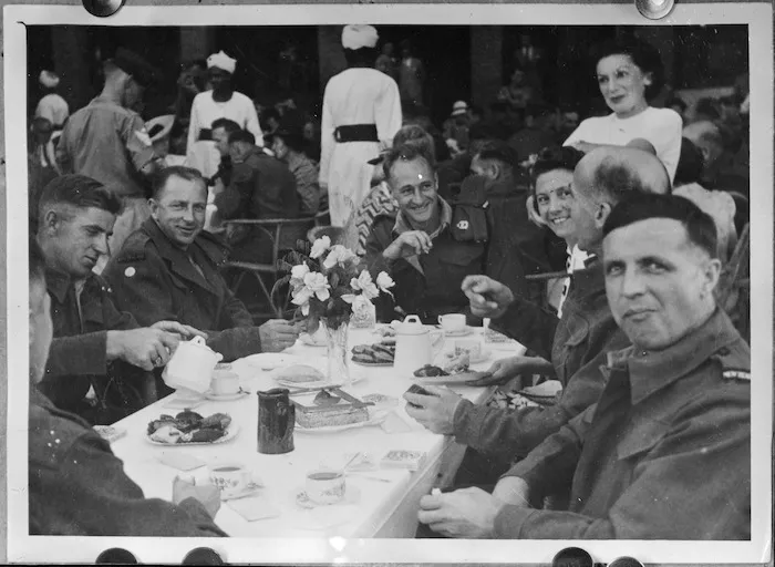 Repatriated POWs being entertained by the Gazira Sporting Club, Cairo