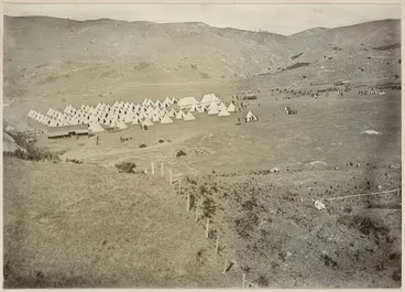 Image: View of a volunteers camp, Johnsonville, Wellington, New Zealand