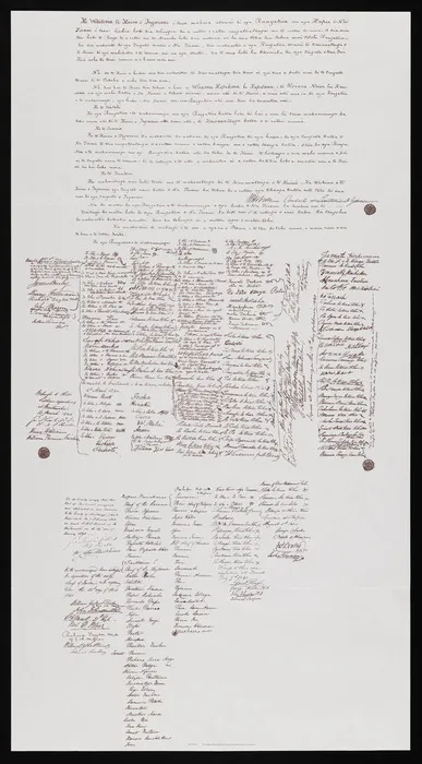 Ngā whārangi o te Tiriti | a facsimile of the Treaty of Waitangi