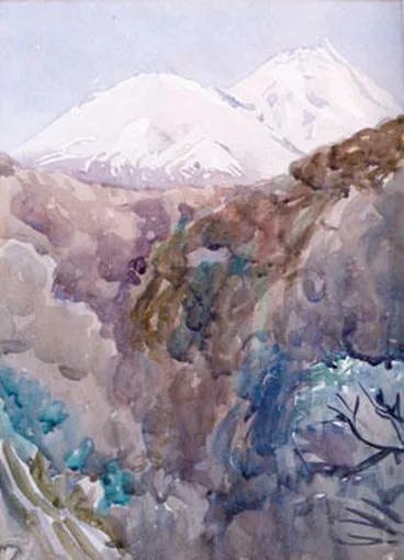 "Mt Taranaki/Egmont and Fanthams Peak from Kapuni Gorge" Image: "Mt Taranaki/Egmont and Fanthams Peak from Kapuni Gorge"