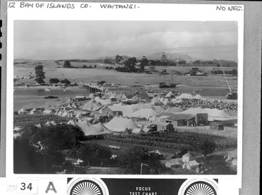Image: Hui at Waitangi to celebrate the gift of the property where the Treaty of Waitangi was signed