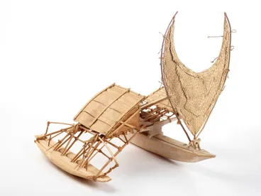 Image: Te Puke model Sailing canoe