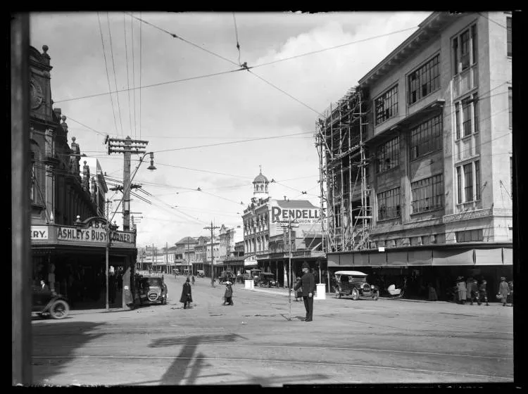 Shops on Karangahape Road, 1923