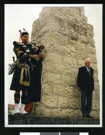 Image: Mick Carlton (RSA) and piper John Campbell