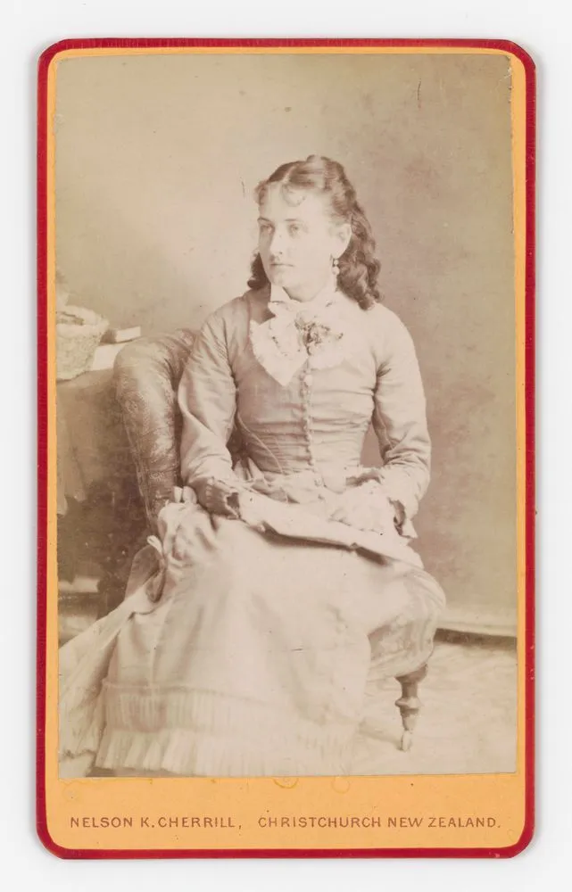 Maori woman with moko, about 1870s