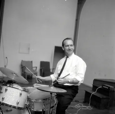 Image: Dawn Garments Xmas Party; band; drummer.