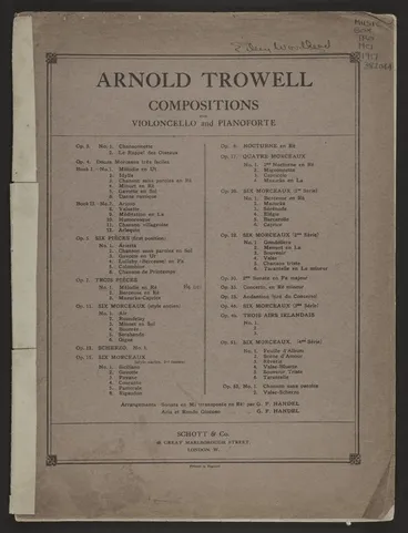 Image: Mélodie en Ré : op. 7, no. 1 / Arnold Trowell.
