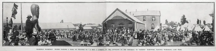 Haeremai Haeremai Maoris Dancing A Haka Of Welcome To The Hon. J. Carroll