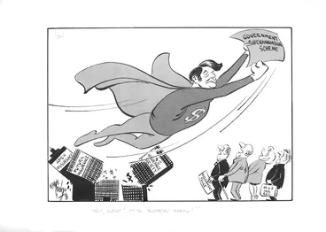 Image: Lodge, Nevile Sidney, 1918-1989:'Ooh, look! It's 'Super Man!' 1973