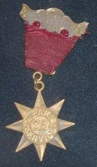 Medal Long Service Medal presented to John Hughes