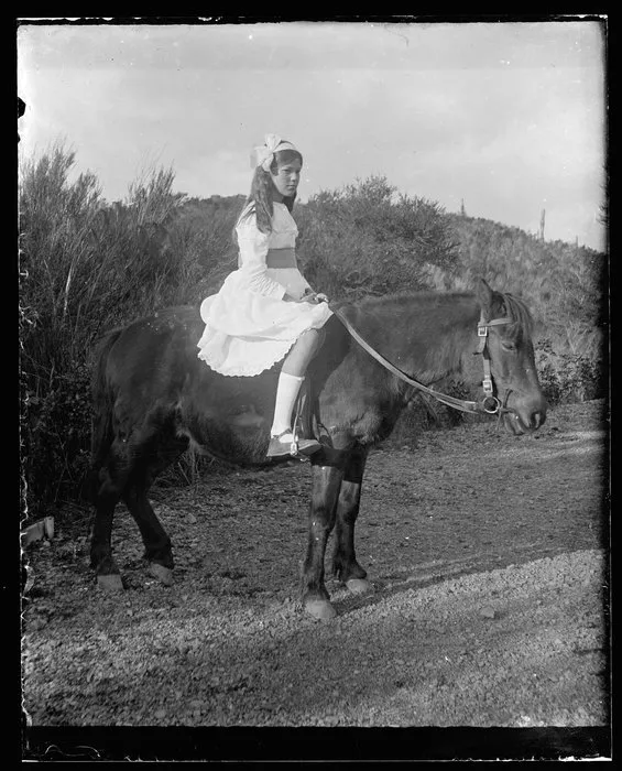 Janet Atkinson on horseback