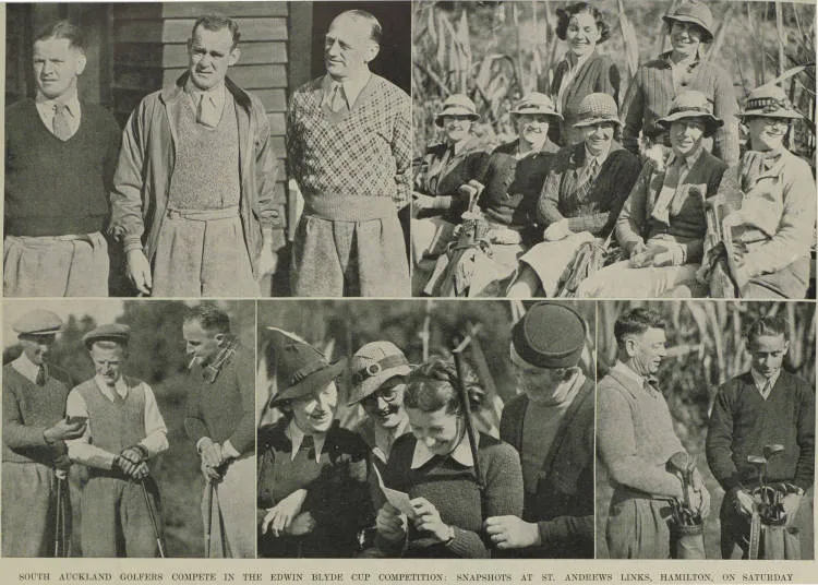 South Auckland golfers compete in the Edwin Blyde Cup competition: snapshots at St. Andrews links, Hamilton, on Saturday