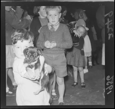 Image: Glen McTavish and Teenie (boy with a dog)