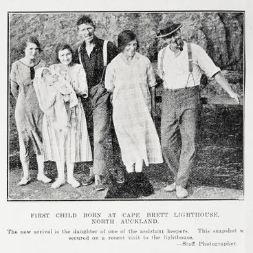 Image: First Child Born At Cape Brett Lighthouse, North Auckland