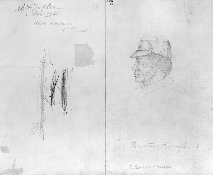 [Hutton, Thomas Biddulph], 1824-1886. Attributed works :Renata Kawepo, [ca 1860]