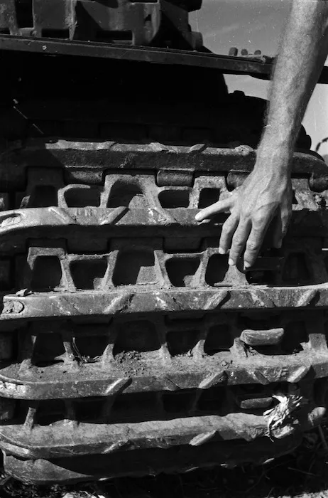 Tracks on a German Tiger tank