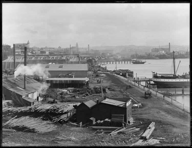 The waterfront at Mechanics Bay, Parnell, 1912