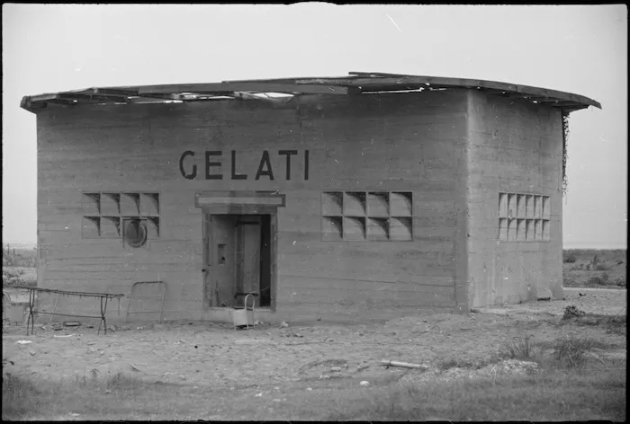 Front of strongly fortified German gun position near Riccione, Italy, World War II - Photograph taken by George Kaye