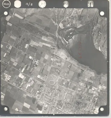 Levin and Lake Horowhenua, (c.1957 ?) Image: Levin and Lake Horowhenua, (c.1957 ?)