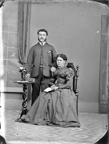 Image: [Mr and Mrs?] Turner, with an open book