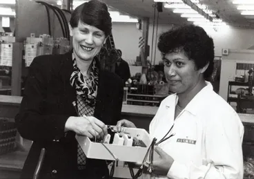 Image: Helen Clark and Titama Wichman, Alcatel STC