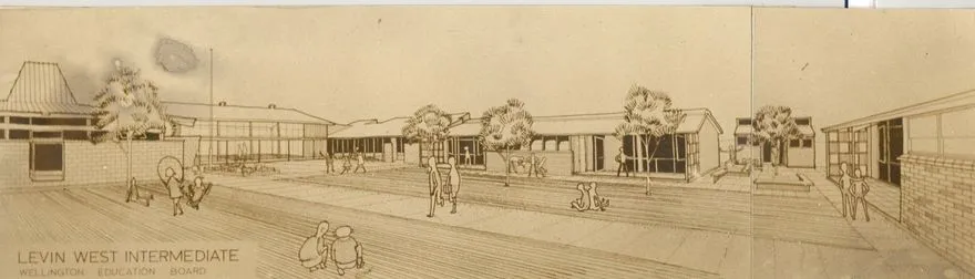 Architects sketch of Levin West Intermediate School