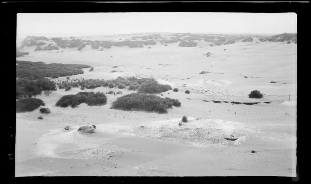 Old middens at old pa-site, near mouth of Waikawa River