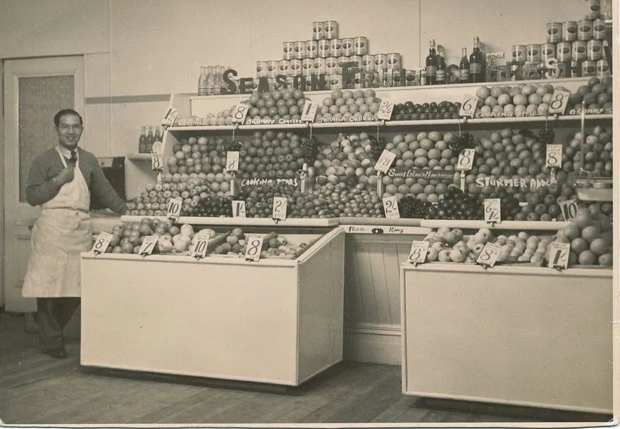 Sun Park Ngan in his fruit and vegetable shop