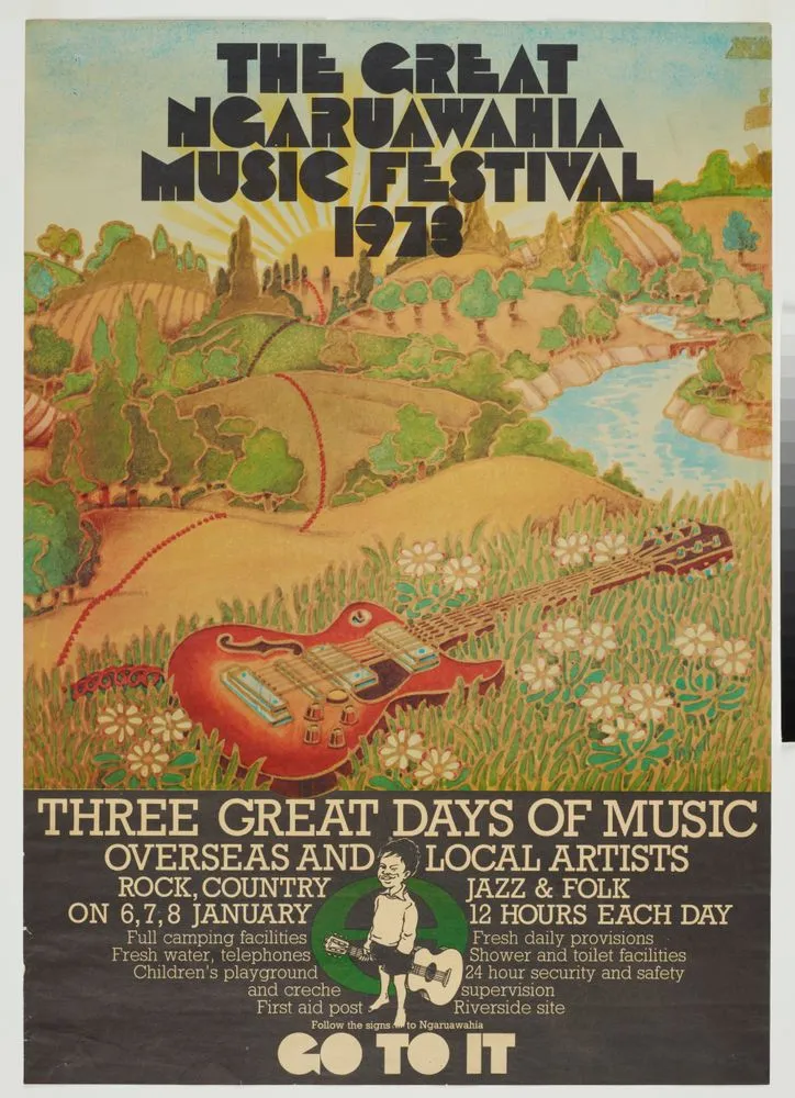 Poster, 'The Great Ngaruawahia Music Festival'