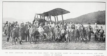 The first aeroplane to cross the Cook Strait Image: The first aeroplane to cross the Cook Strait
