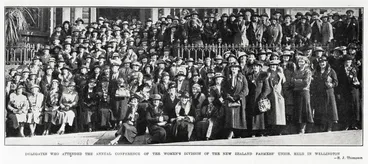 Image: Delegates who attended the annual conference of the Women's Division of the New Zealand Farmers' Union, held in Wellington