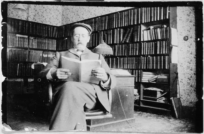 Henry Otterson in the Clerk of the House's room, Parliament Buildings
