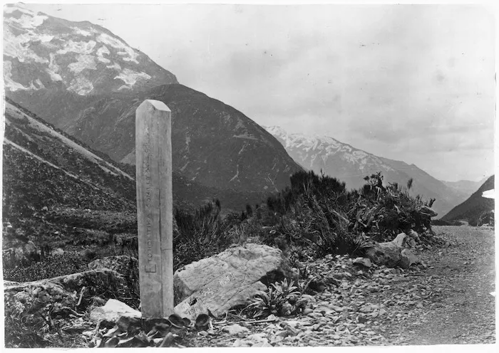 Creator unknown :Photograph of Arthur's Pass, Canterbury