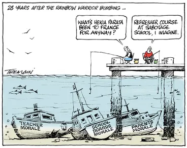 Image: Tremain, Garrick, 1941- :28 years after the Rainbow Warrior bombing... 22 March 2013