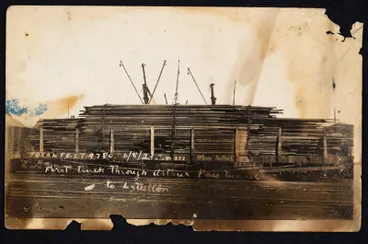 Image: First truck through Arthur's Pass tunnel to Lyttelton.