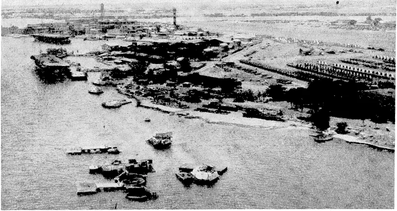 An aerial view, taken on VJ Bay, of Pearl Harbour's Ford Island, which received the brunt of the'surprise attack by the Japanese on December 7, 1941. (Evening Post, 06 October 1945)
