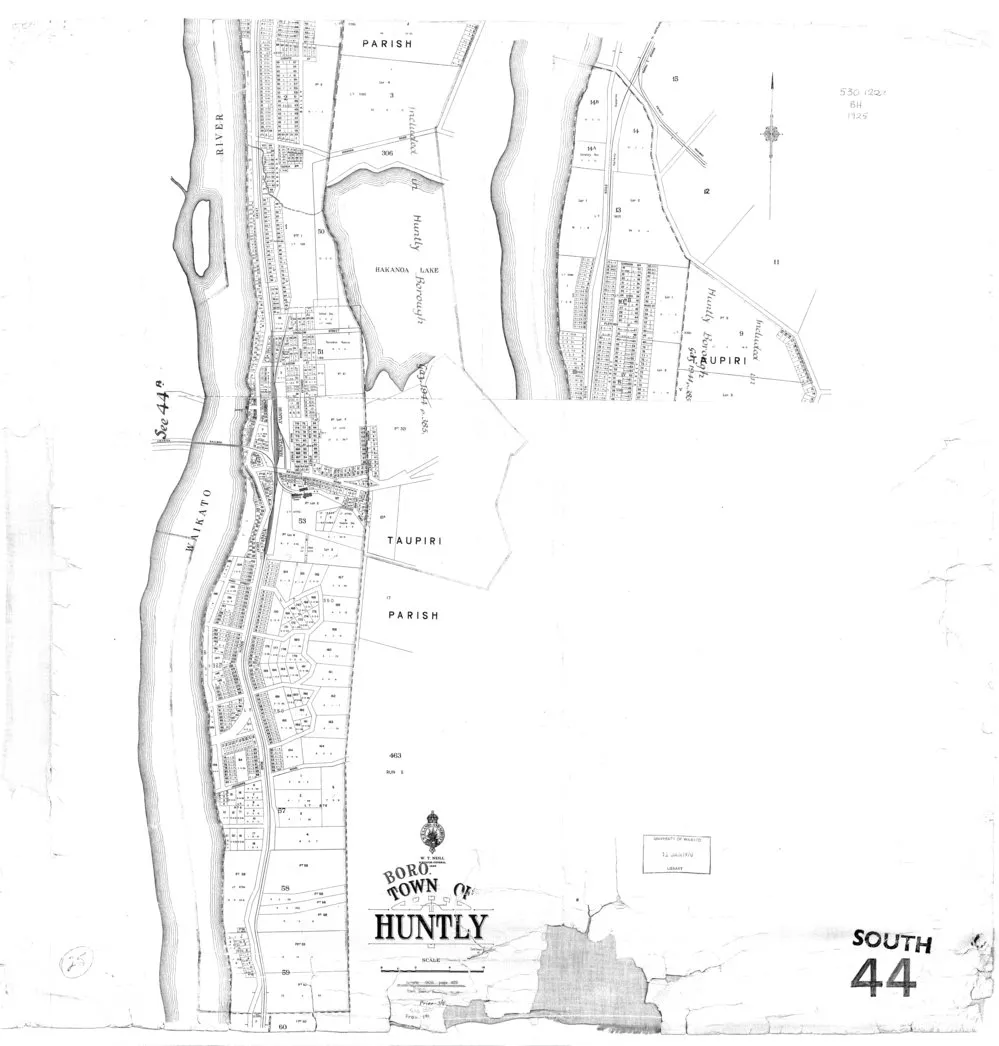 Boro. Town of Huntly: cadastral map
