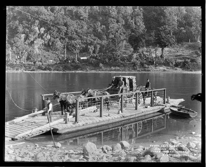 Ferry near Westport Buller River