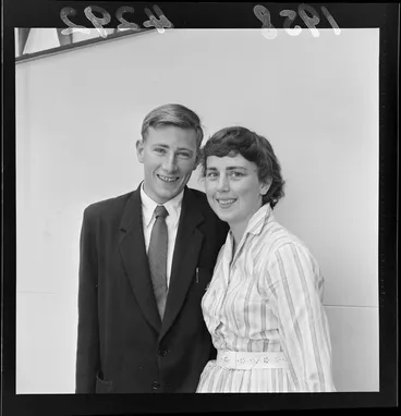 Image: Engagement photo of Terence Govenlock and Pauline Bell